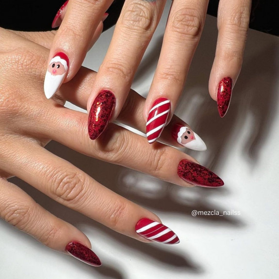 30 Red Festive Nail Designs  — 30