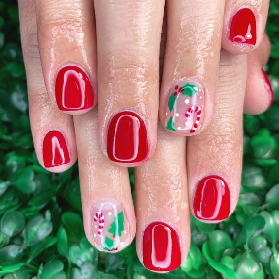 30 Red Festive Nail Designs  — 2