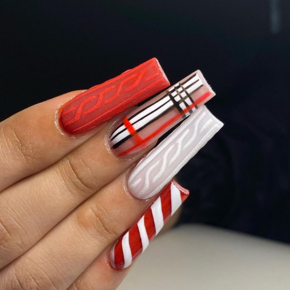 30 Red Festive Nail Designs  — 23