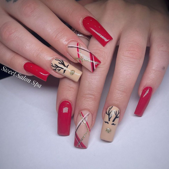 30 Red Festive Nail Designs  — 8