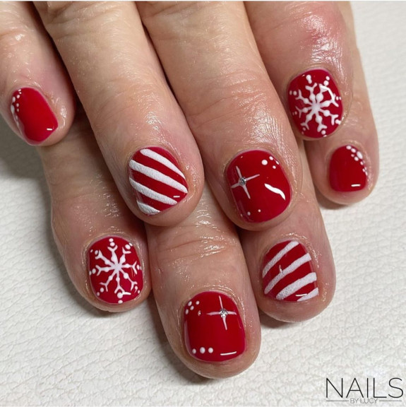 30 Red Festive Nail Designs  — 12