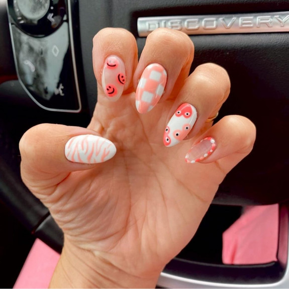 30 Cute Valentine’s Nail Designs in 2023 — Peach Valentine’s Nails