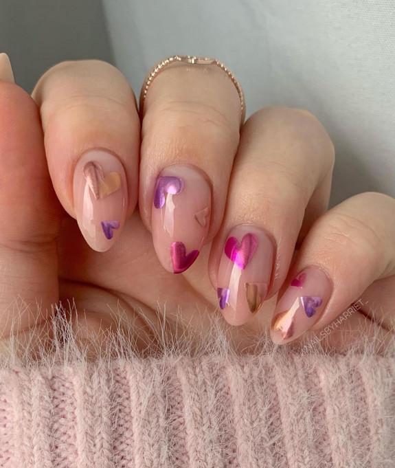 37 Awesome Valentines Nails — Chrome Heart Nails