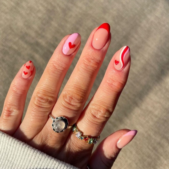 37 Awesome Valentines Nails — Pink and Red Nails