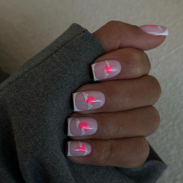 100 Best Valentine’s Day Nails ideas : Love is in the Air French Manicure