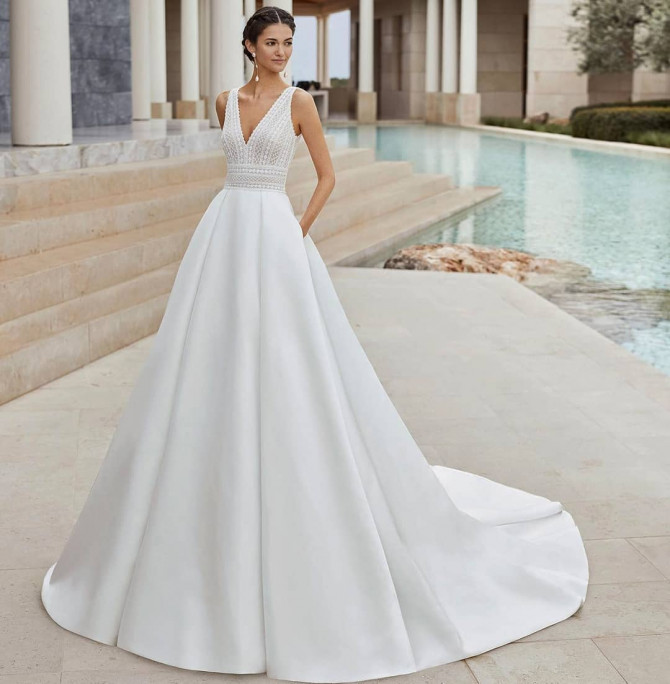 Bride in fully embellished ball gown with glitter skirt