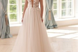 Puff sleeve gown with romantic lace detail from leendias_official