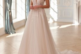 Beaded collar with cape on unique necklines bridal gown