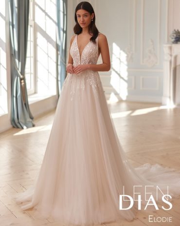 Beaded collar with cape on unique necklines bridal gown